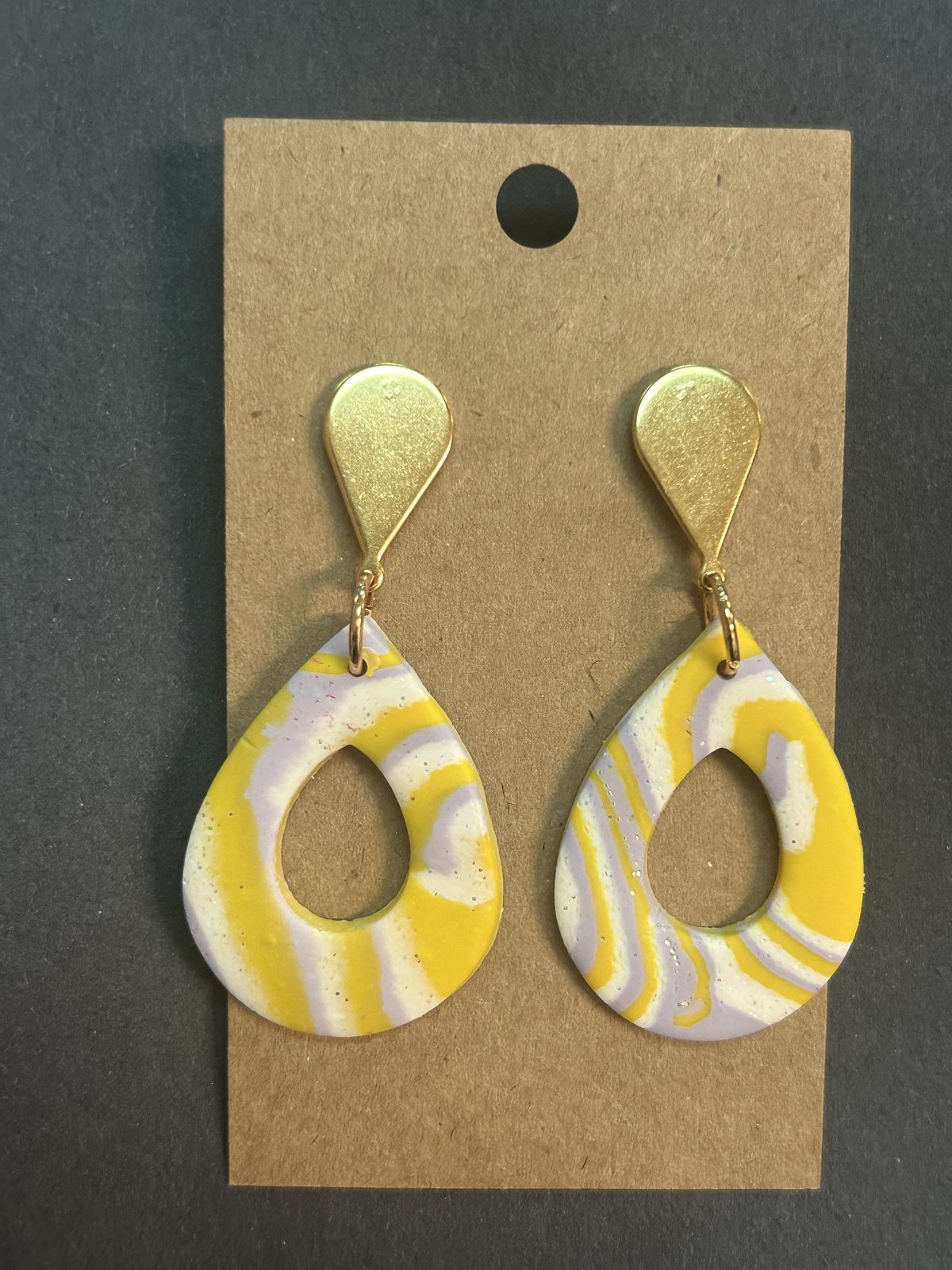 Golden swirl earrings